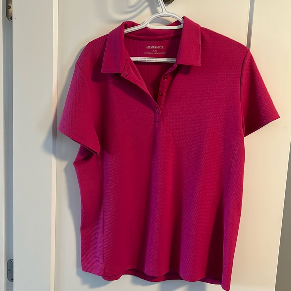 Lightly used- Pink athletic polo- Size XL